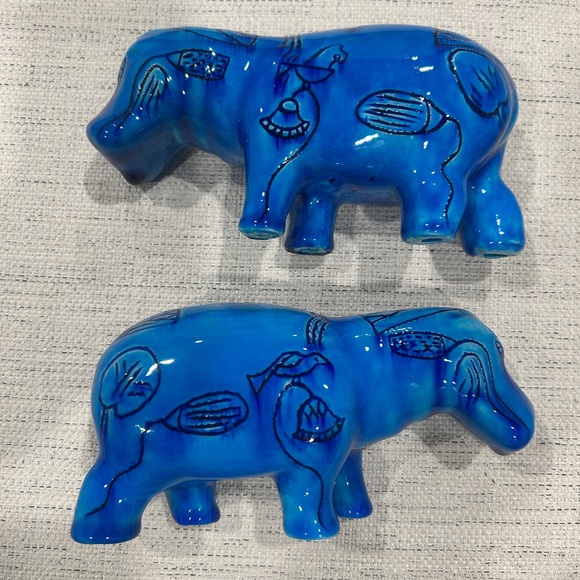 Vintage MMA Blue William the Hippo Set of 2 - Picture 2 of 8